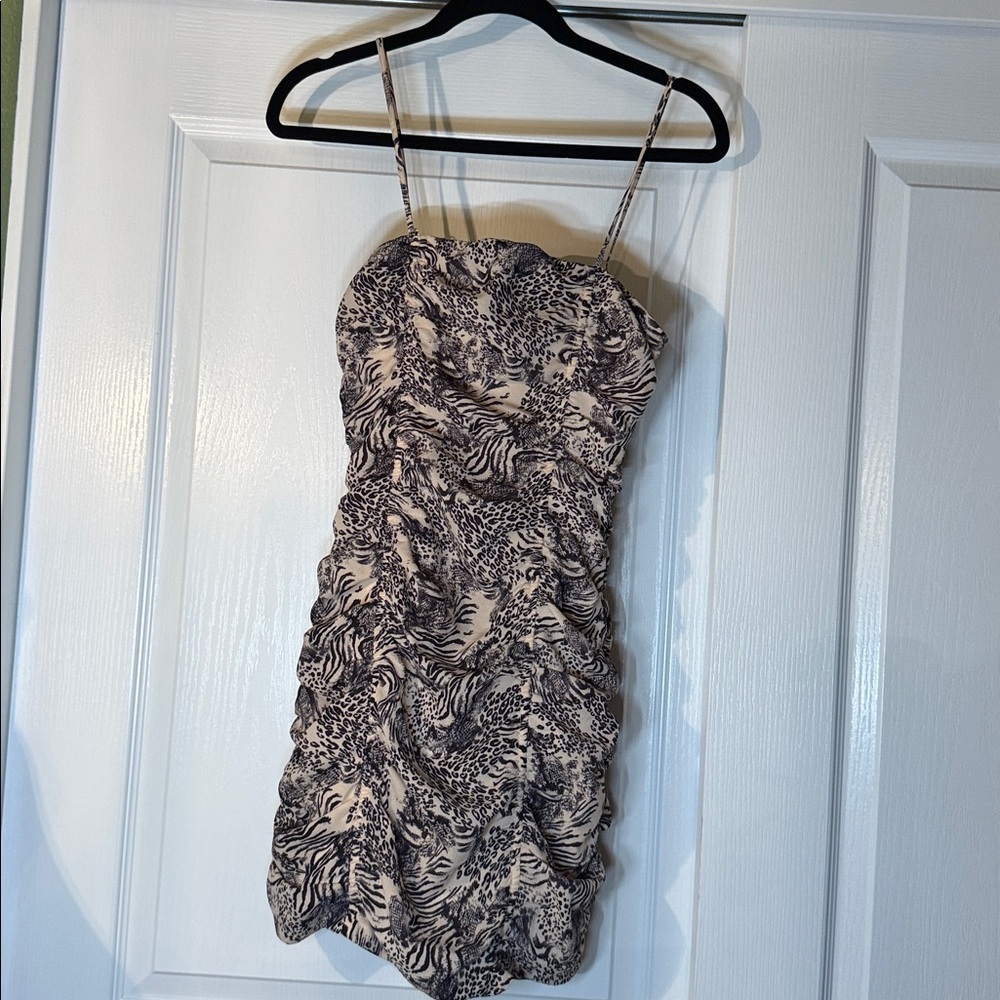 J.O.A. Animal Print mini dress
